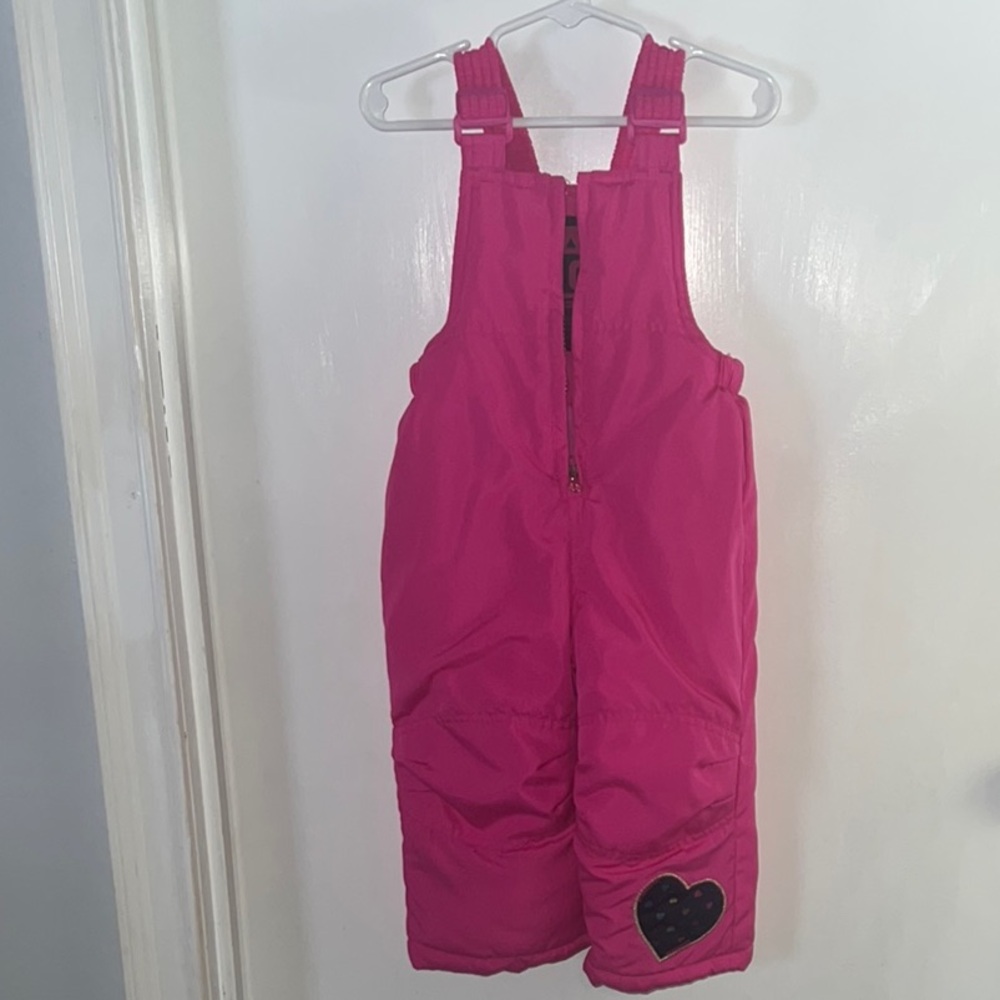 Kids Pink Snow Bib Overalls